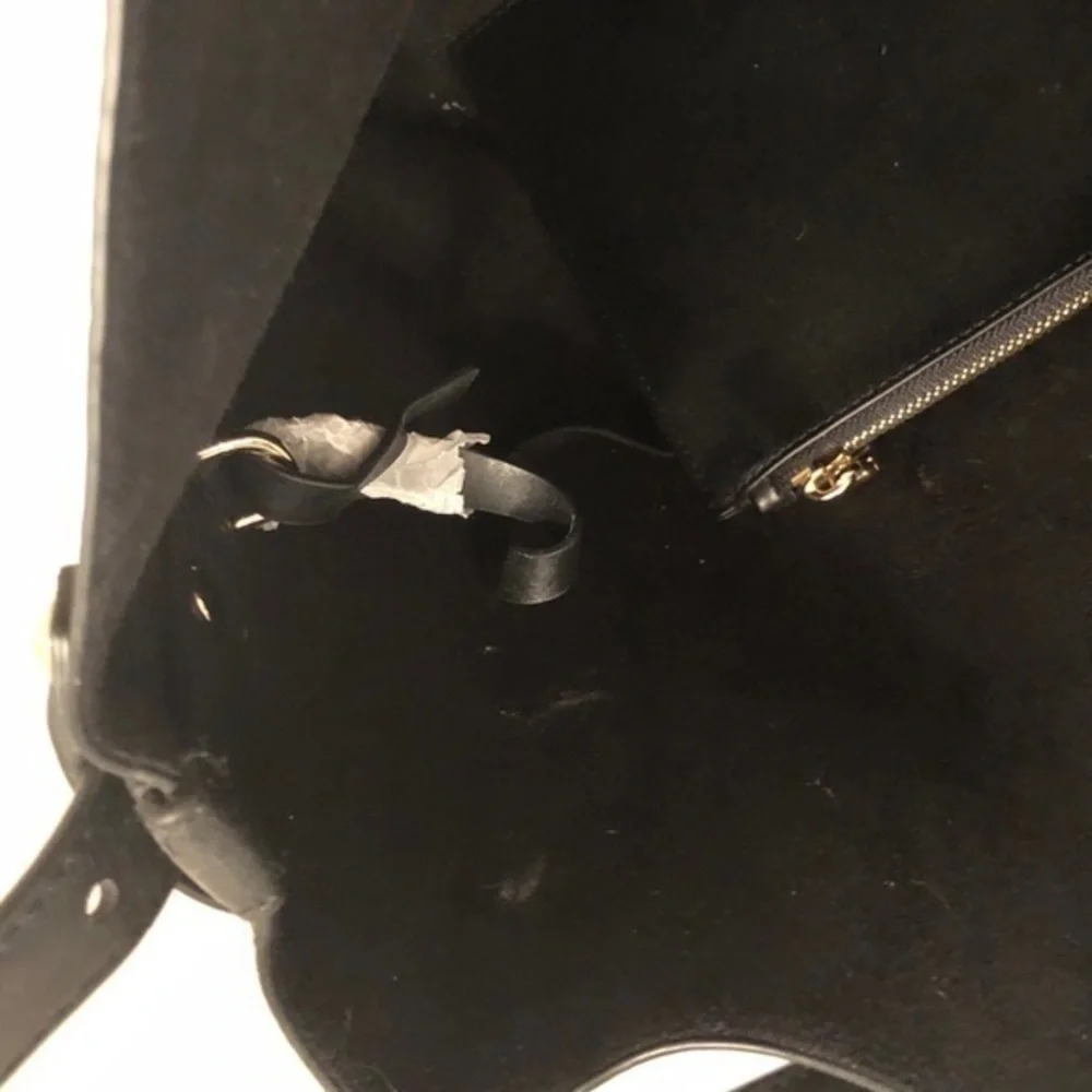 Michael kors black leather tote bag and pouchette